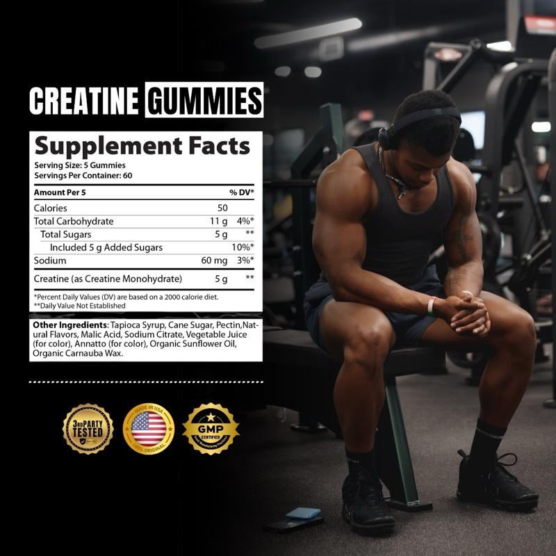 Ekko Creatine Gummies | 300 Gummies | 60 Servings | Third Party Tested