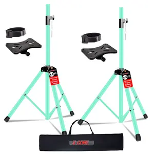 5 Core Speaker Stand Tripod Pair Heavy Duty Adjustable 54" Universal Mount for PA DJ Studio w Bag