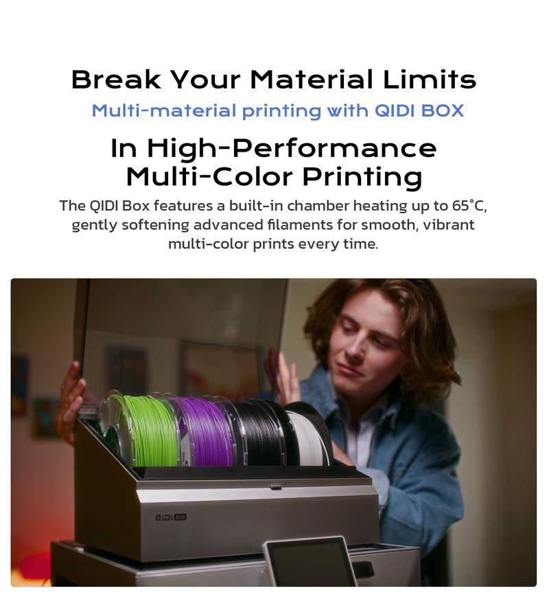 QIDI Q2 3D Printer, New for 2025, Supports Multi-Color and Multi-Material Special Printing, high Speed & Precision, 65°C Heating Chamber, AI Camera, Enclosed CoreXY, 270 x 270 x 256 mm Build Volume