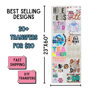 Best Selling Designs | Dollar Deals DTF Transfer Gang Sheet For Graphic Tees
