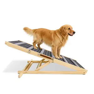 2026 Upgraded Dog Ramp for Couch, Small Dog Ramp for Sofa, 6 Adjustable Height from 14'' to 25", Portable Stable Pet Steps with Non-Slip Pad, Pet Ramps Use for Sofa Couch Stairs