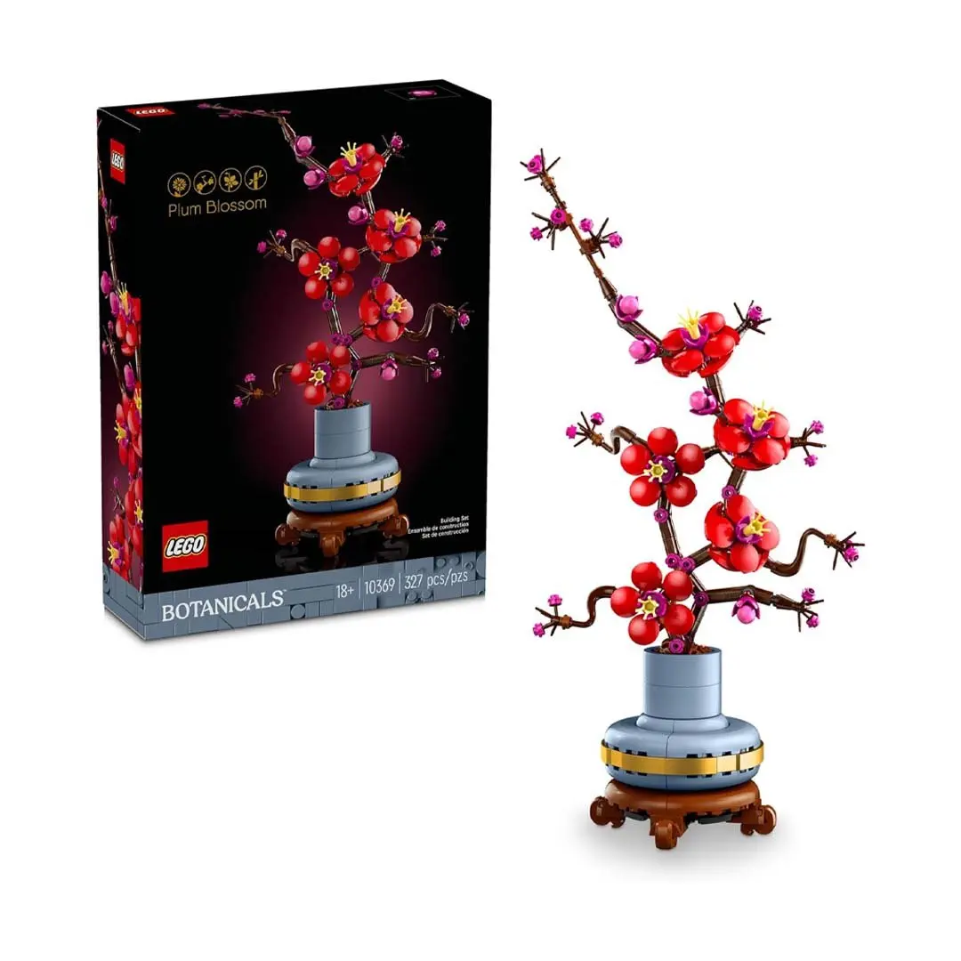 LEGO Botanicals Plum Blossom (10369) Collectible Construction Set, Model Building Kits, DIY Assembly Kit, Creative Toy for Hobbyists