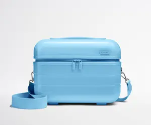 The Train Case in Glazed Opal Blue The Train Case in Glazed Opal Blue