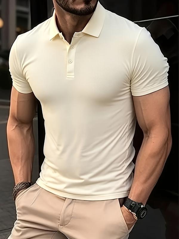 8-Pack summer lapel-neck men's short-sleeved shirts, ice silk seamless polo shirts, casual sportswear men's tops, ideal for business, work, dating and home wear, a must for travel casual style, business casual, travel clothing, fashion tops, modern fashio