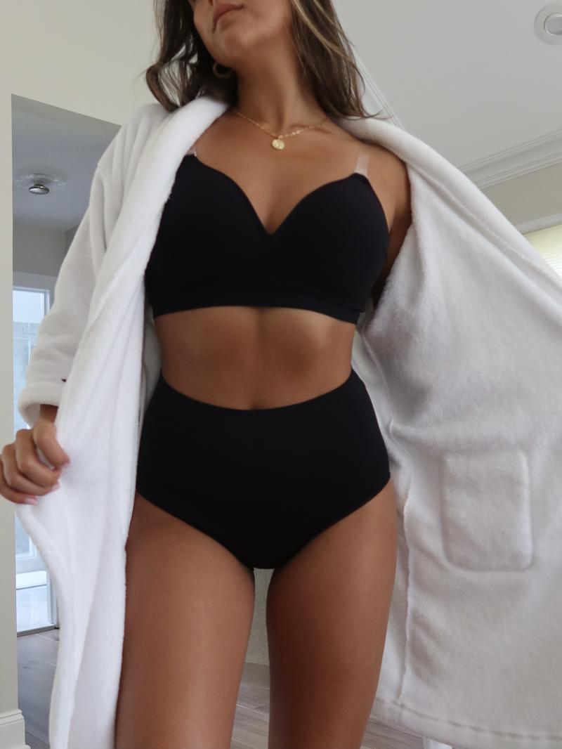 Underoutfit  Smoothing At Waist Brief - Seamless High Waisted Underwear Soft Comfortable Light Tummy Control Women’s Briefs Lightweight Shapewear for Women's Everyday Wear Basic Panties