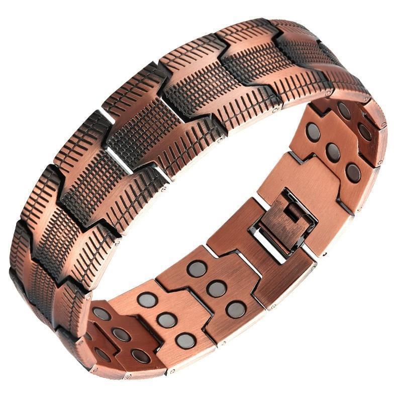 Men's Magnetic Therapy Bracelet with Adjustable Tool, Low Allergy Health Jewelry, High Beauty Pulse Bracelet，3X Ultra Strength Magnetic Bracelets,Paired with a 3500 Gauss neodymium magnet,Perfect gifts for your dad,boyfriend, loved one and brother couple