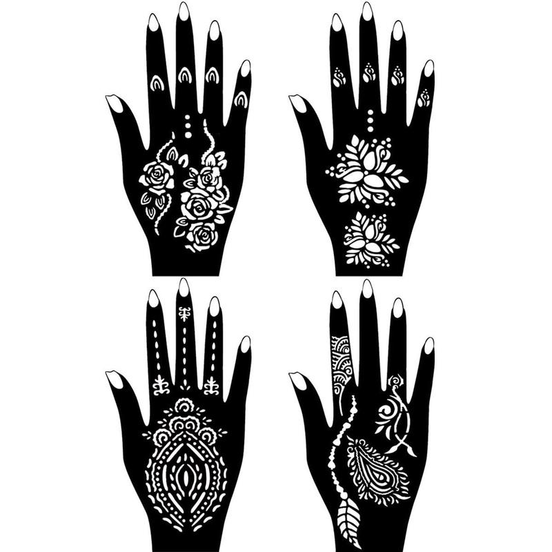 Moricher Temporary Tattoo Kits Henna kit 5 Inks 96 Stencils Cosmetic Grade for Women Men Kids DIY Art Painting Party Gifts