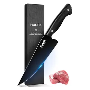Huusk Chef Knife for Kitchen - Multipurpose Cooking Knife for Vegetable and Meat Slicing, Ideal Holiday Gift for Men