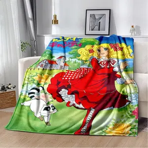 Soft Funny Throw Blanket Candy Candy Girl Cartoon Anime Plush Flannel Blanket Soft and Warm Blanket Holiday Gift Suitable for All Seasons Home Decor