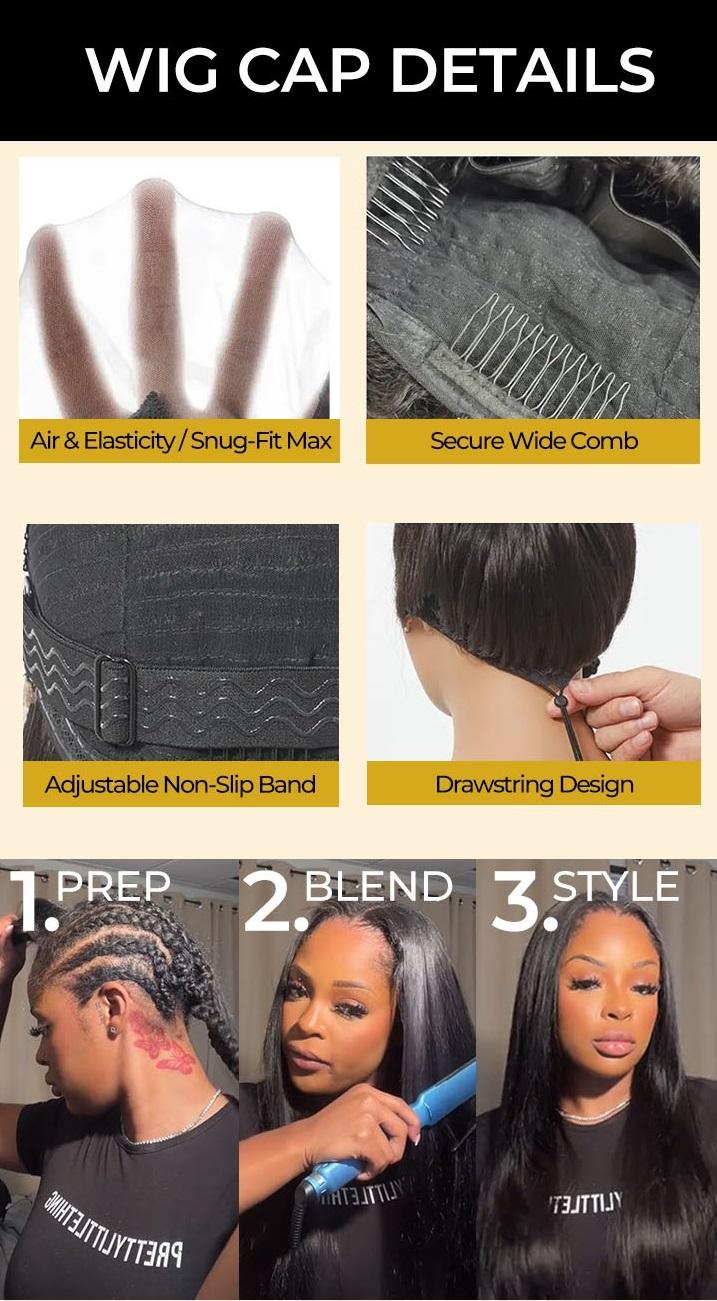 [Wequeen]  4C-Friendly Kinky Curly V Part Wigs 10A Grade Brazilian Thin Part Human Hair Wigs For Beginner Glueless Half Wig Natural Color Budget Friendly Valentine Gifts