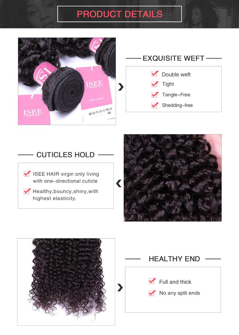 ISEE HAIR Best Sell 10A Mongolian Kinky Curly Bundles Deal Soft Bouncy Curly Hair Weaves Outdoorfun #Category Spotlight