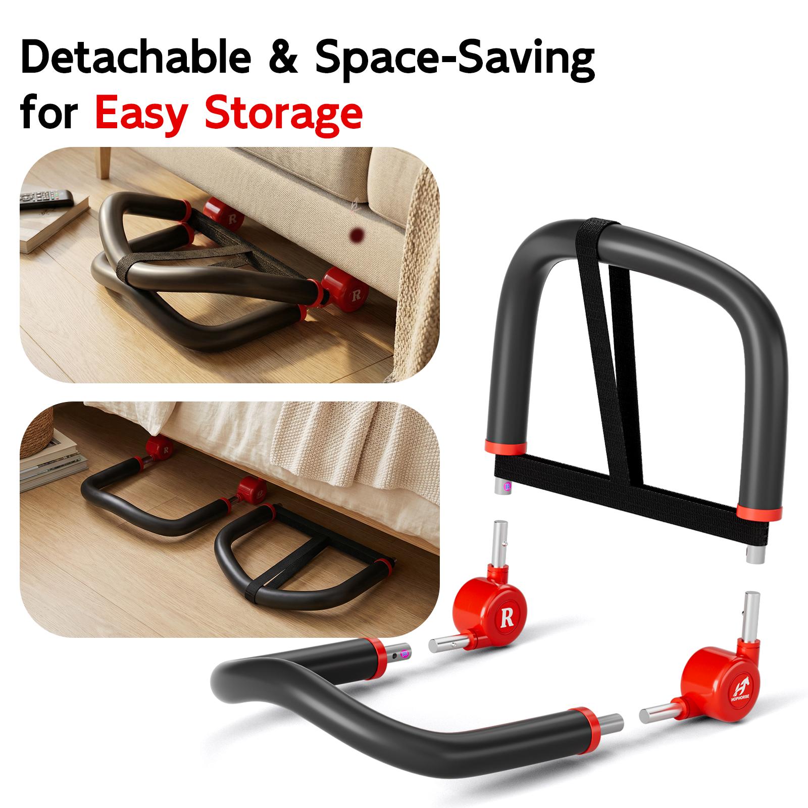 HOPHORSE 10-in-1 AB TRAINER Full Body Workout 3 Resistance Levels 35/44/57 LBS Compact Portable Beginner-Friendly Home & Daily Use