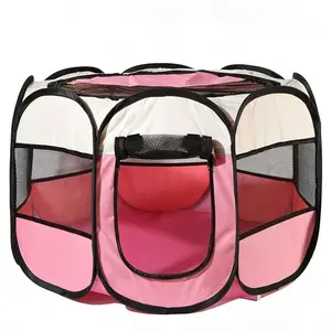 Dog Cat Playpen, Portable Puppy Pet Crate Indoor for Small Dogs Cats Rabbits, Foldable Dog Cage Enclosure for Outdoor, Pop Up Dogs Tent Kennel