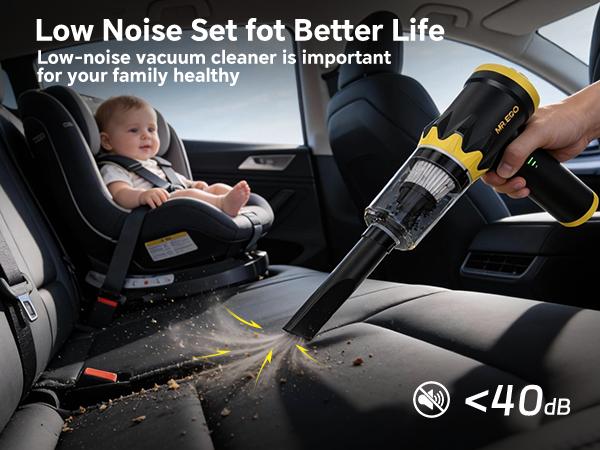 MR.EGO 20000Pa, G2 Car Vacuum Portable Cordless, 4-in-1 Mini Vacuum Cleaner with 20,000Pa Powerful Suction, Type-C Charging, 2 Suction Modes, Ultra-Light for Car, Home, Desk, Keyboards