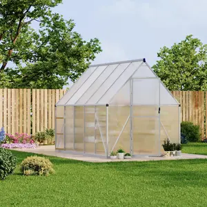 Gaomon 6x9 ft Polycarbonate Gardening Greenhouse with Aluminum Frame, Large Walk-in Outdoor Structure - 109.84 in W x 66.54 in D x 76.77 in H, Adjustable Roof Vent, All Season Versatility