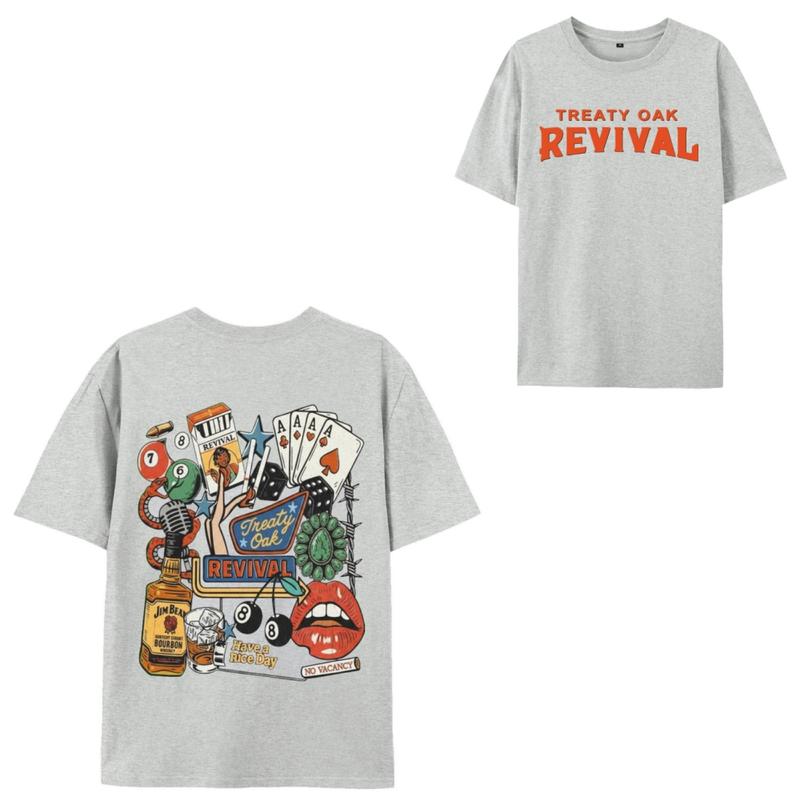 100% Cotton Retro Treaty Oak Revival Western Band 2025 Tour Merch, Metal Rock Band Graphic Tee Unisex Man Woman Tee Top Comfortable Gift For Man Woman 42408107