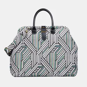Geometric Green Mary Poppins Weekender