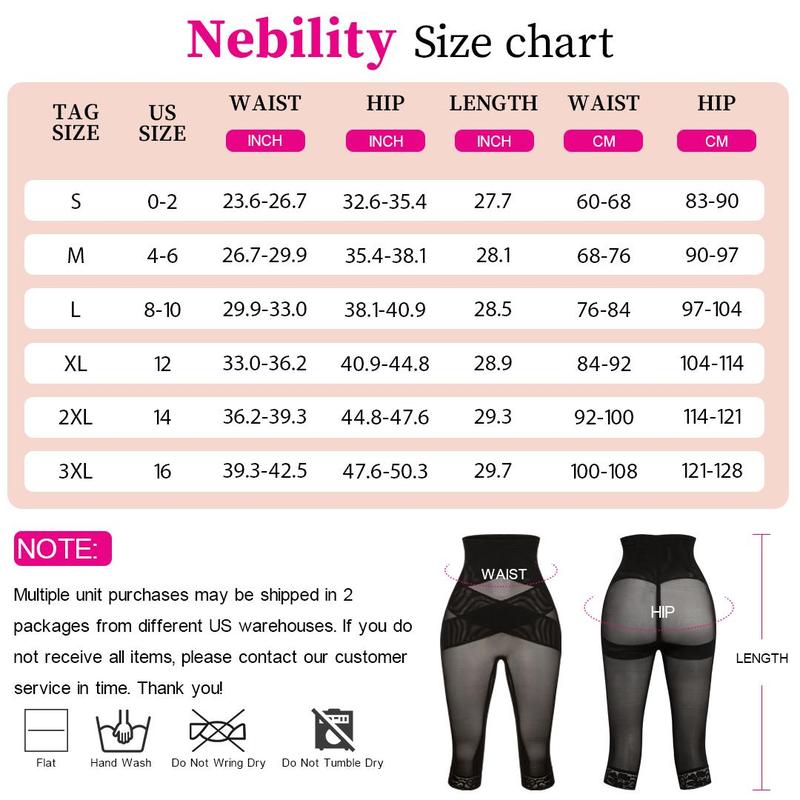Nebility Women's High-Waisted Breathable Shapewear Tights - Double-Layered Fabric with C-Shaped Pleats, Flattering Silhouette & Natural Lift, Basic Minimalist Compression (Black, Beige) Womenswear Black、Beige