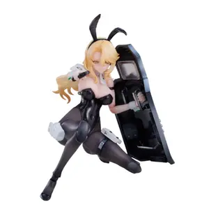 Wahohousee 1/12 Scale Erena Tactical Bunny Mecha Girl Action Figure, Finished Anime Model Kits with DIY Modular Shield & Gear Kit, Mecha Musume Articulated Figures, Collectible Gifts for Anime Fans