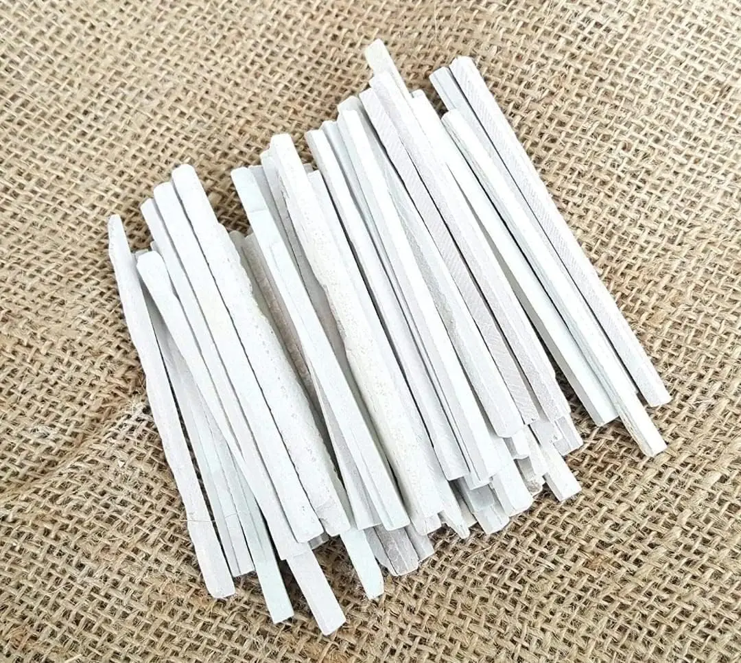 Edible Slate Pencils Pack Of 100 (23 OZ) / Slate Bars White Pencils/Natural Limestone Slate Chalk Pencils/Earthy Goodies Edible Thin Slate Chalk Pencils