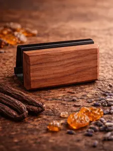 Premium Wood Car Air Freshener Vent Clip – Long Lasting Amber & Freesia Scent Diffuser