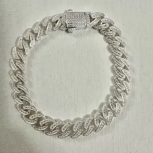Esclava mona diamantada de plata 925 de Thailand 7.5inx8.8mm- Producto #88
