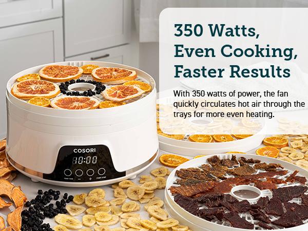 COSORI Food Dehydrator – 5 BPA-Free Trays, 48H Timer, 165°F Control, Perfect for Jerky, Fruit, Herbs, Meat, Veggies & Dog Treats. Recipe Book