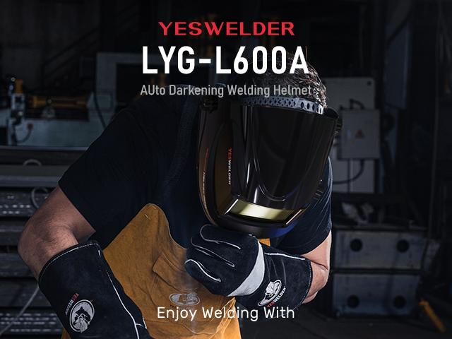YESWELDER LYG-L600A True Color Auto Darkened Welding Helmet | Anti-Blue Light Welding Mask with 2 Sensors | Wide Shade 4/9-13 Welding Hood for TIG MIG ARC Grinding
