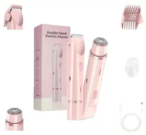 【2026】Bikini Trimmer, Rechargeable & Portable, Travel-Friendly Dual-Head Design Shaver, Body & Facial Hair Removal,Pubic Area, Face, Underarms, Legs, Painless & Gentle Trimming, Ideal for Summer Beach Use, Perfect Valentine‘s Day Gift for Women