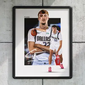 Cooper Flagg Dallas Basketball Poster, Sports Wall Decor Print (Unframed)