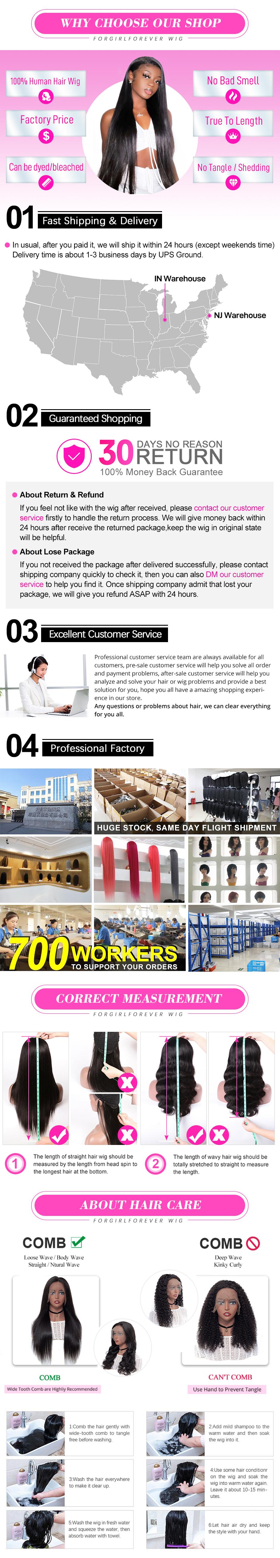 FORGIRL FOREVER 9x6 Wear Go Glueless Wig Ready to Wear Straight Wig Pre-Cut HD Lace Wig 180% Pre-Plucked Human Hair Lace Front Closure Wig