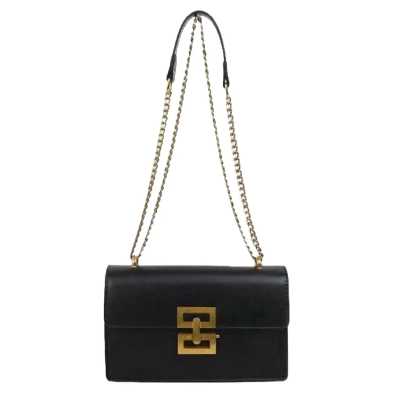 Women's Black Faux Leather Crossbody & Shoulder Bag - Minimalist Flap Evening Purse, Everyday Accessory for Party, Office, Everyday Crossbody Bag, Women's Crossbody & Shoulder Bags