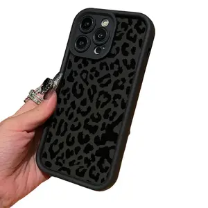 Fashion Leopard-print Pattern Phone Case, Anti-drop Cellphone Protective Case, All-inclusive Shockproof Mobile Phone Cover for iPhone 13 14 15 Pro Max