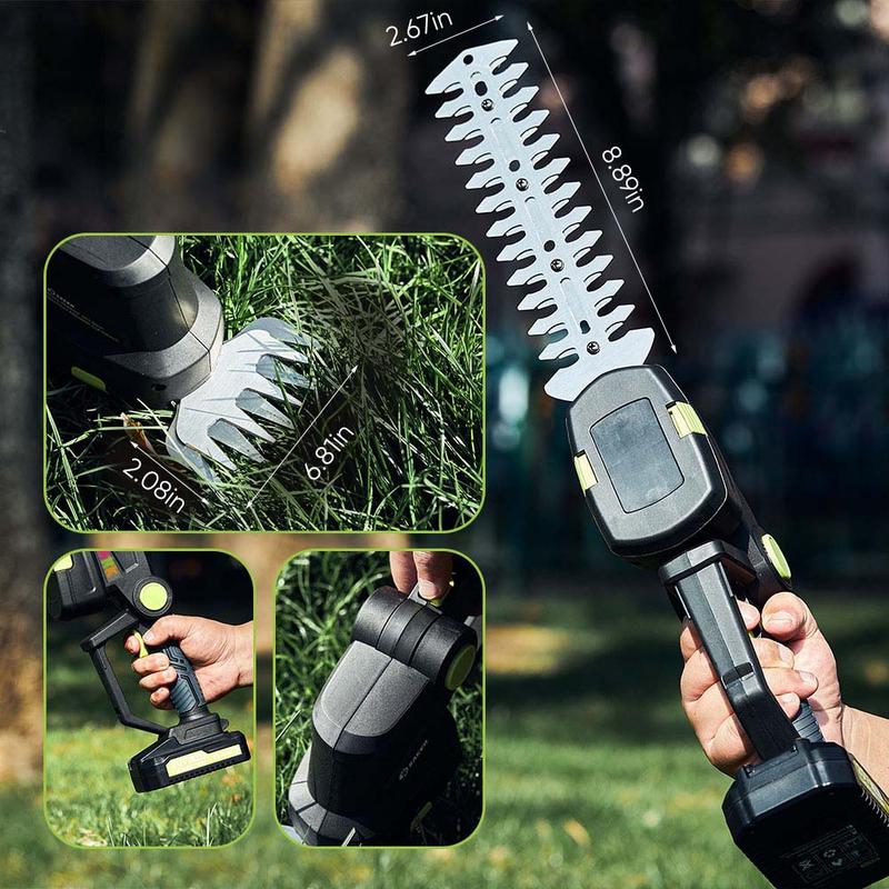 [ Valentine's Day gifts ] Saker Cordless Shrub Trimmer - 20v electric shrub Trimmer Hand-held grass trimmer with 2 rechargeable batteries and charger for garden, lawn, etc