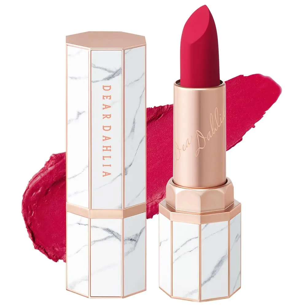 DEARDAHLIA Lip Paradise Effortless Matte Lipstick - Luxury Vegan Cosmetic, Lip Care, Cruelty Free, Hydrating Blend, Long-Lasting Rich Pigment, Gentle Smooth Silky, Sensitive Skin, Single Item, 0.11 oz Makeup