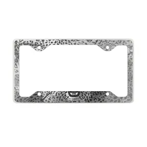 Brushed Stainless Metal License Plate Frame | Slim Decorative Car Frame