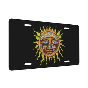 Sublime Album Cover Sun License Plate Aluminum Metal Car Tag Novelty Home Decoration For Women And Men 6x12 Inch