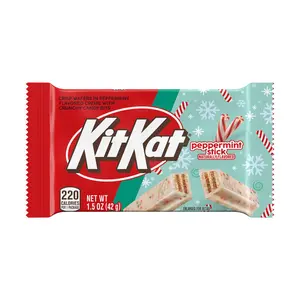 Kit Kat Chocolate Peppermint Stick Candy Bar - New Limited Holidays Flavor - Naturally Flavored -1.5oz Dessert Snack