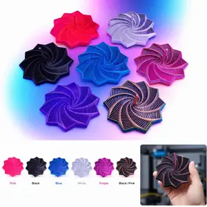 3D printing-Expanded Sensory Fidget Star with Handle - Sight and Sound with Hypnotic Visual Fidget Toy. Gift Birthday, Holidays