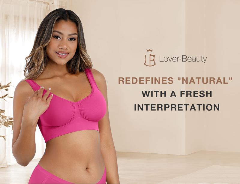 FeelinGirl #Livestream Wireless Bra Women's Seamless Full Coverage Bra Cozy Wide Shoulder Strap Wireless  T-Shirt Bra  Comfortable Womenswear