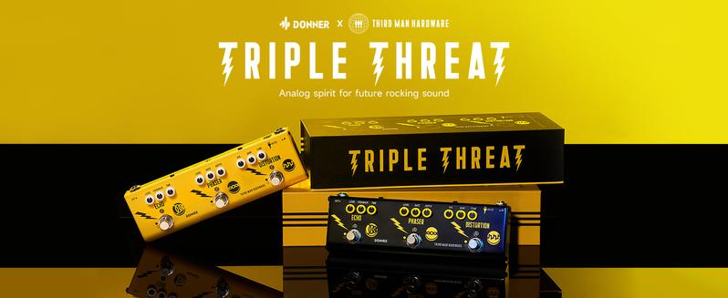 Donner X Third Man Hardware Triple Threat 3-in-1 Analog Multi-Effects Guitar Pedal