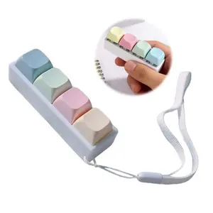 Clicky Keyboard Fidget Made of 3D Print, Loud Keyboard Fidget Keychain on Classroom and Office, Tiny Fidget Keyboard for Relief Your Stress, Relieve Stress Keyboard Clicky Fidget Toys