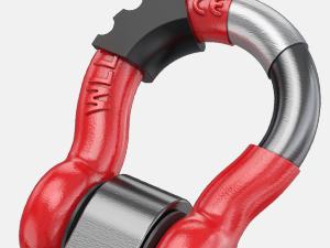Nilight Anti-Theft Shackle Hitch Receiver 2Inch 45000 LBs Breaking Strength 3/4" Anti-Theft D Ring Shackle 5/8" Trailer Hitch Lock Pin Heavy Duty Solid Towing Kit for Trucks Off Road (Red)