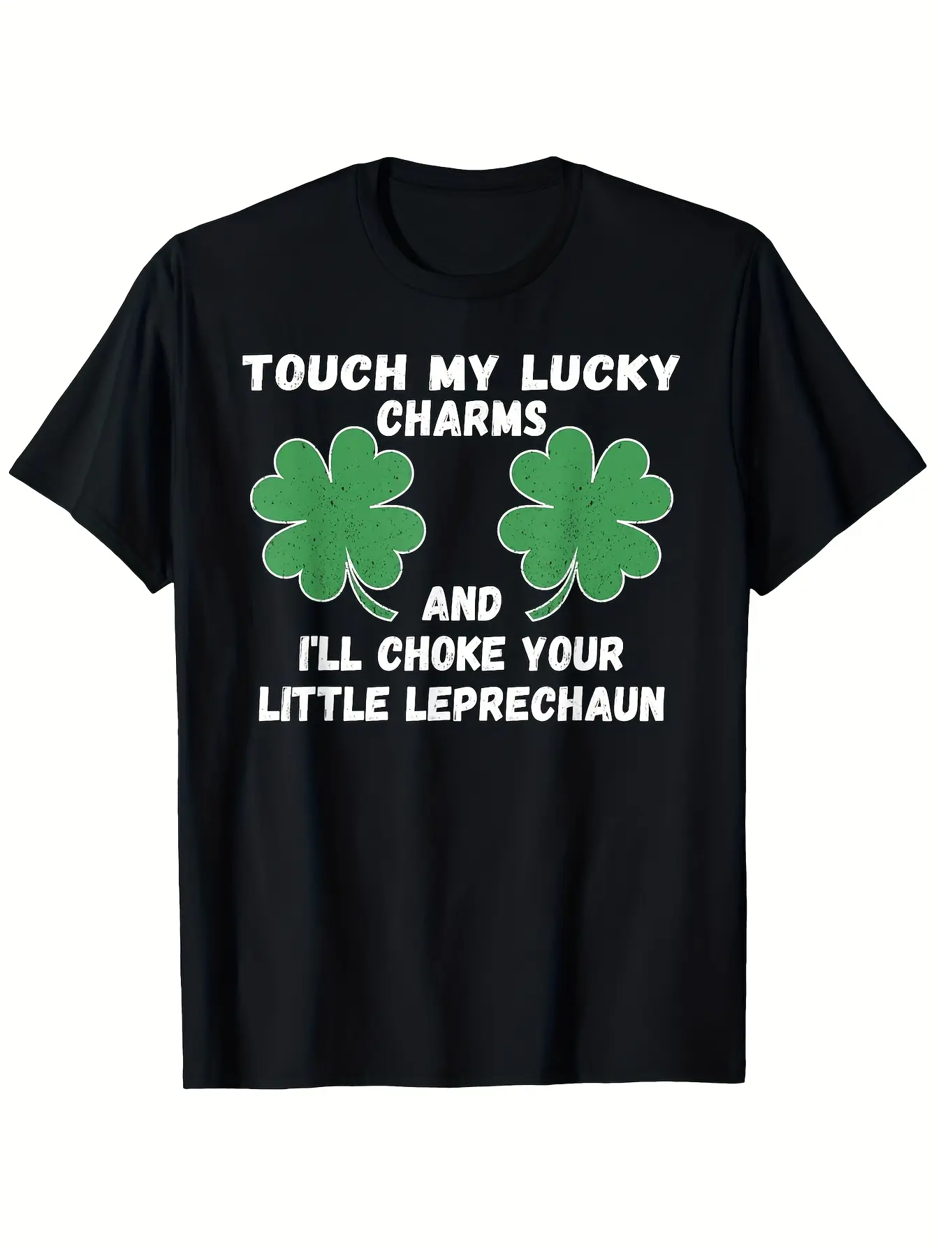 Funny Day T-Shirt for Men  - Choke Your Leprechaun unisex soft cotton short sleeve t shirt, vintage graphic casual tee for men women teens, perfect birthday holiday gift for camping travel gym daily street  wear