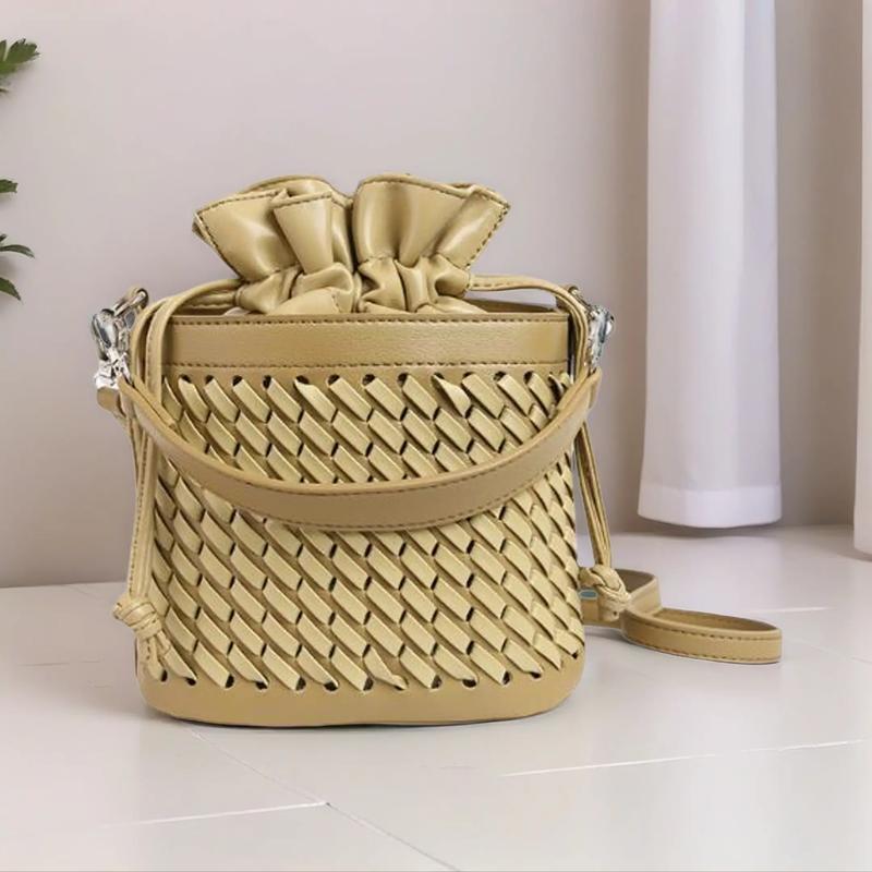 A22 Woven Bucket Crossbody Bag | Casual Texture, Everyday Ease