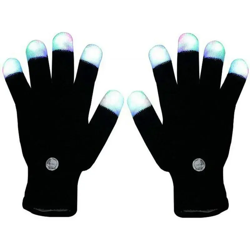 5-Finger LED Knit Glowing Gloves - Selfie Accessories for Phones & Electronics, Perfect for Parties, Concerts