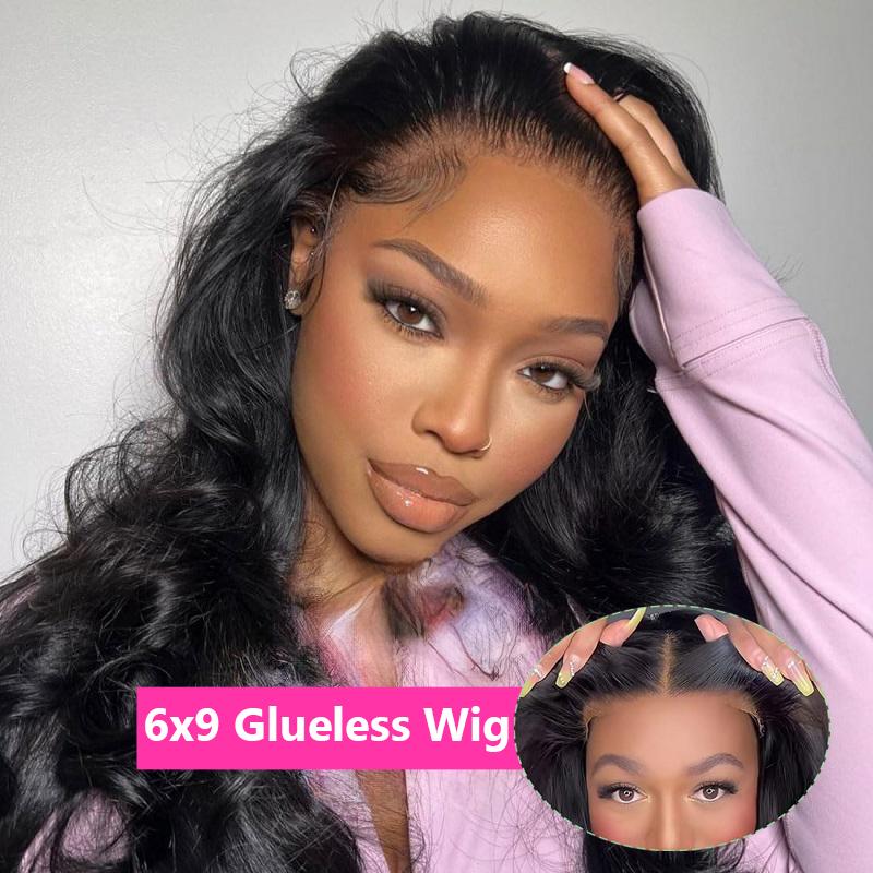 Bling Hair Body Wave 6x4 Glueless Wigs Human Hair Pre Plucked Pre Cut 5x5 HD Lace Closure Wigs Human Hair 180% Density Easy To Wear Wigs Human Hair For Women