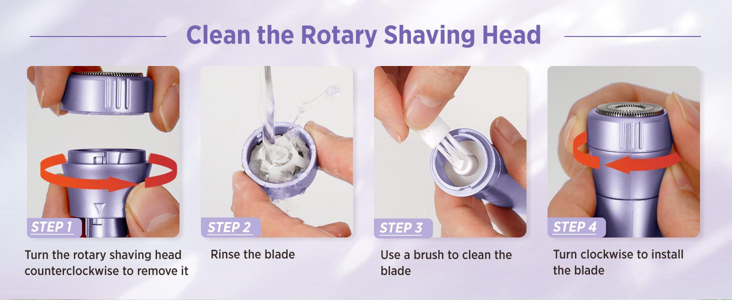 Bikini & Facial Trimmer Electric Razors for Women, Rechargeable Pubic Body Hair Trimmer Electric Shaver for Legs Body Hair, Bikini Shaver IPX7 Waterproof, Gifts for Women, Purple