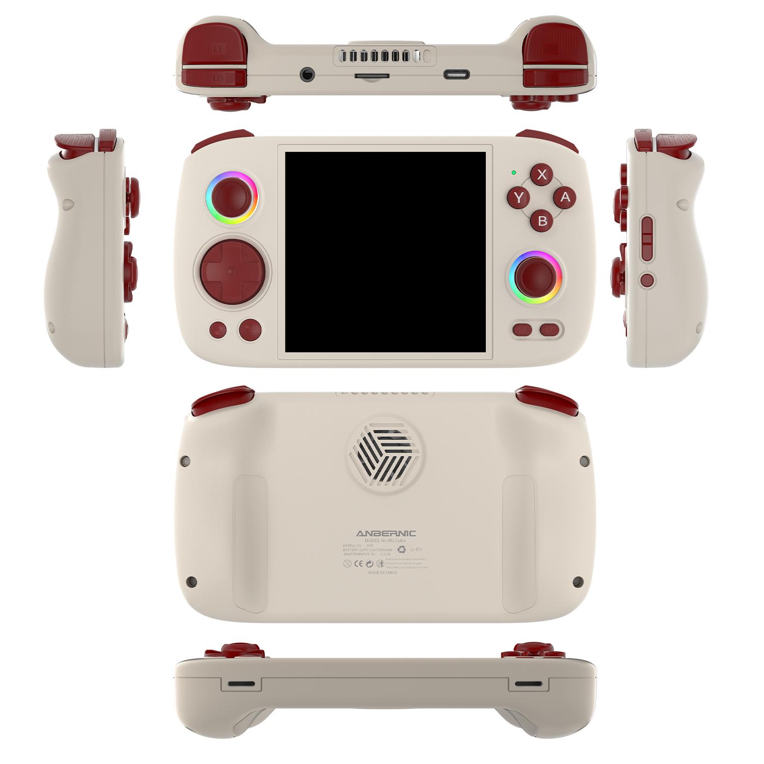 Anbernic RG Cube Game Console【Buy 1 Get 1 Card Reader+1 Fancy Case+1 Screen Protector+1 Type-C Cable】Android 13 3.95-inch IPS Touch Screen 720*720 Unisoc T820 Processor Quad-core Mali-G57 5G WiFi Bluetooth Output Ready to Play Gift Package