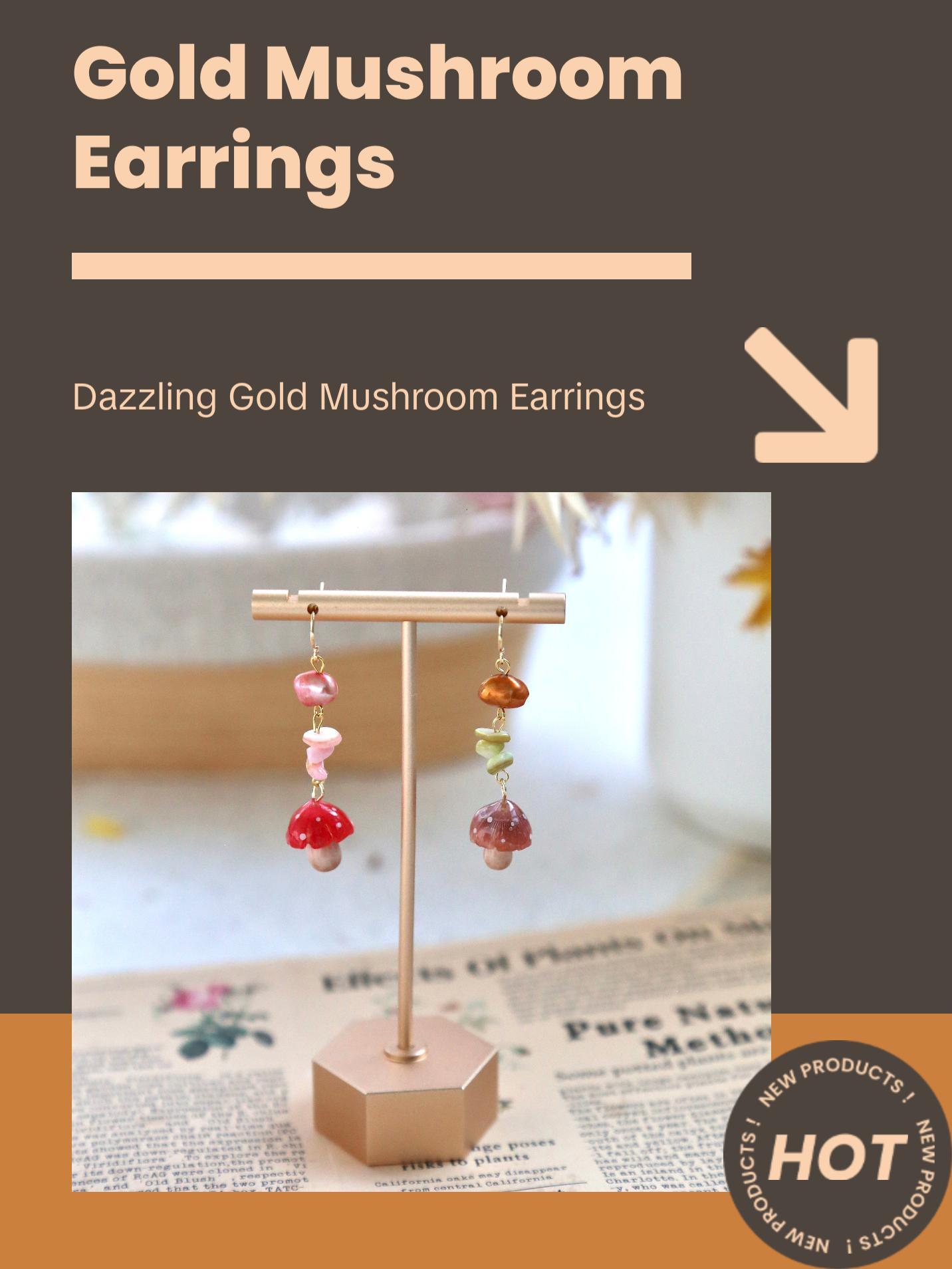 Mushroom Earrings